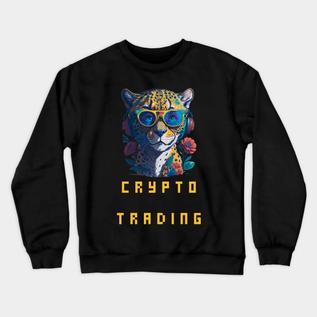 crypto trading Crewneck Sweatshirt by vaporgraphic